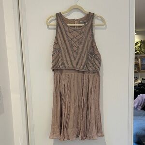 ASOS Taupe Beaded Dress